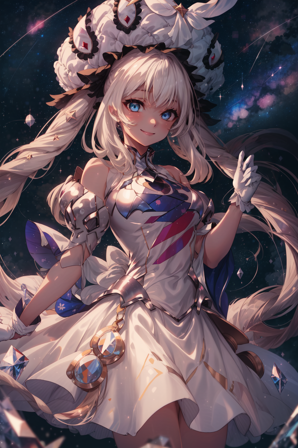 00072-3170908443-masterpiece,best quality,1girl,Marie_Antoinette,long hair,very long hair,white hair,blue eyes,bangs,twintails,taut clothes,glove.png